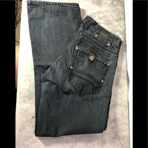 Parrish Button fly straight leg Jeans 34x32
